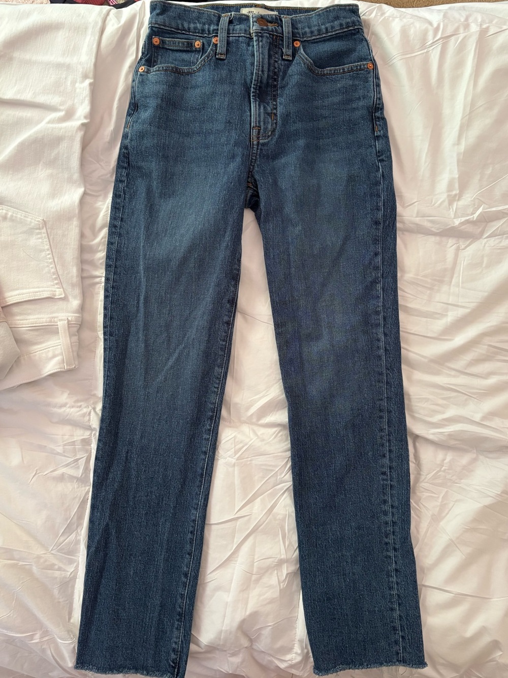 Madewell Jeans “The Perfect Vintage” size 24, raw hem